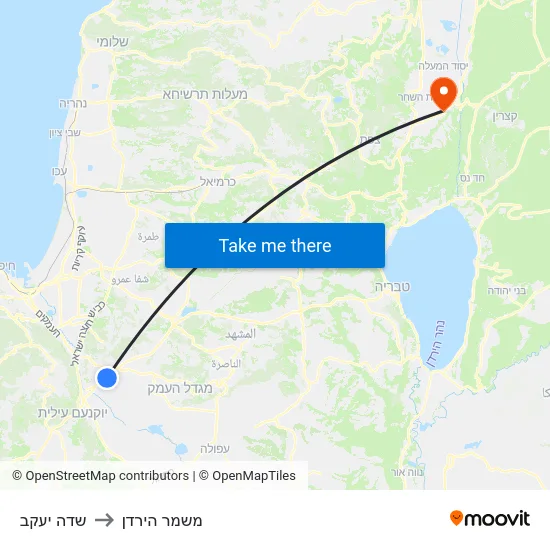 שדה יעקב to משמר הירדן map