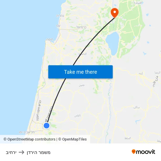 ירחיב to משמר הירדן map