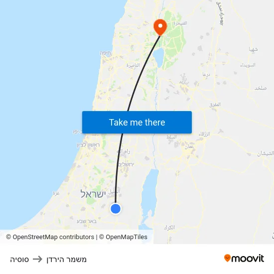 סוסיה to משמר הירדן map