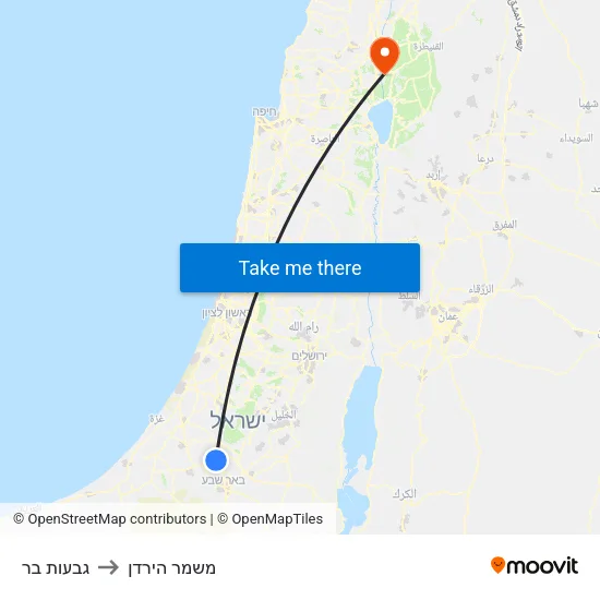 גבעות בר to משמר הירדן map