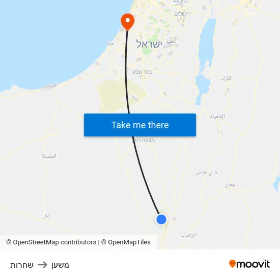 שחרות to משען map