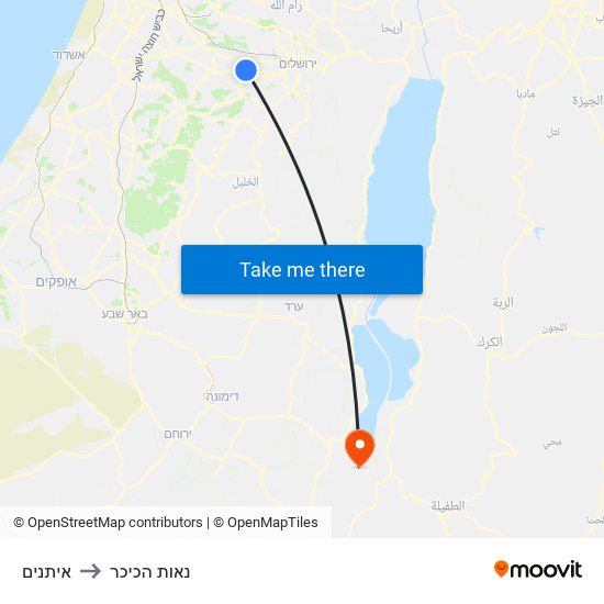 איתנים to נאות הכיכר map