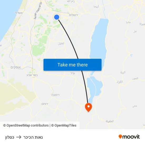 כסלון to נאות הכיכר map