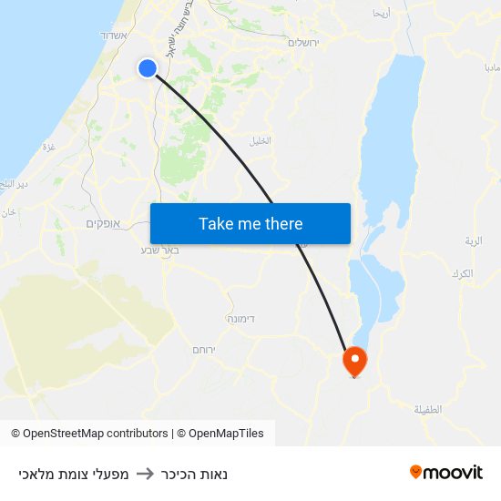 מפעלי צומת מלאכי to נאות הכיכר map