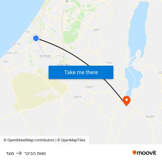 סעד to נאות הכיכר map