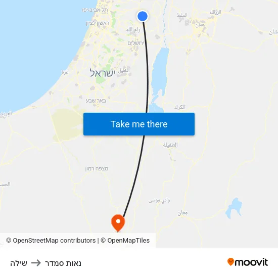 שילה to נאות סמדר map