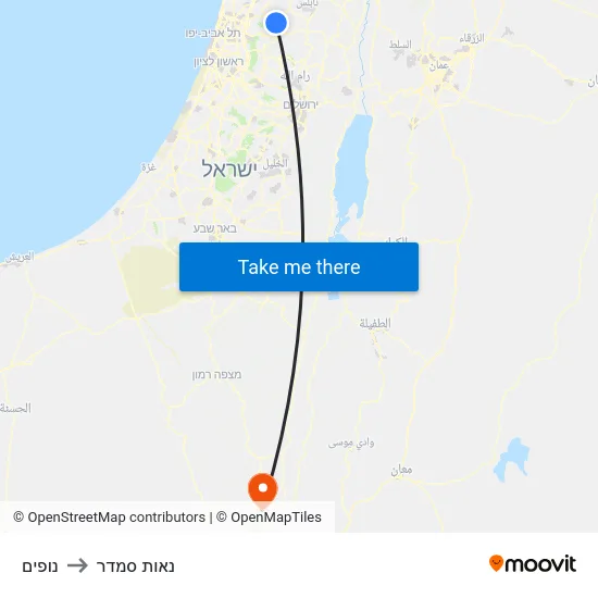 נופים to נאות סמדר map