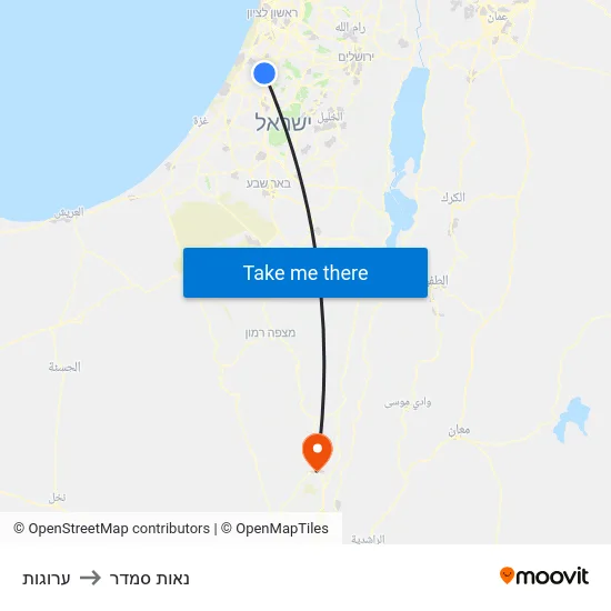 ערוגות to נאות סמדר map