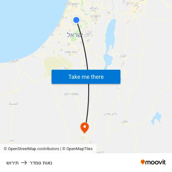 תירוש to נאות סמדר map
