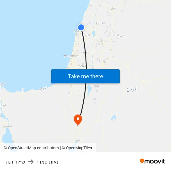 שייח' דנון to נאות סמדר map