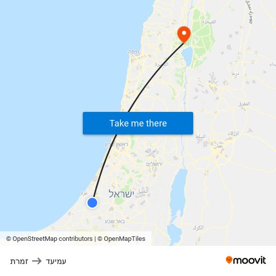 זמרת to עמיעד map