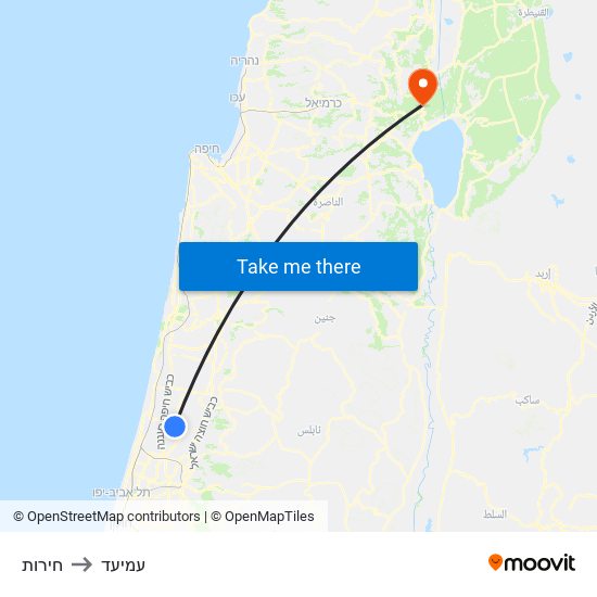 חירות to עמיעד map