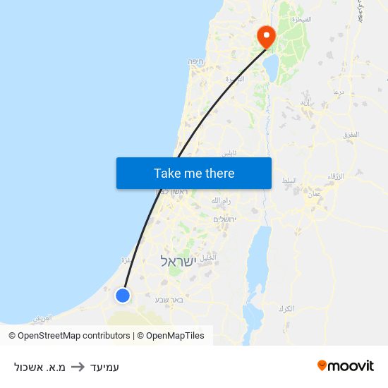 מ.א. אשכול to עמיעד map