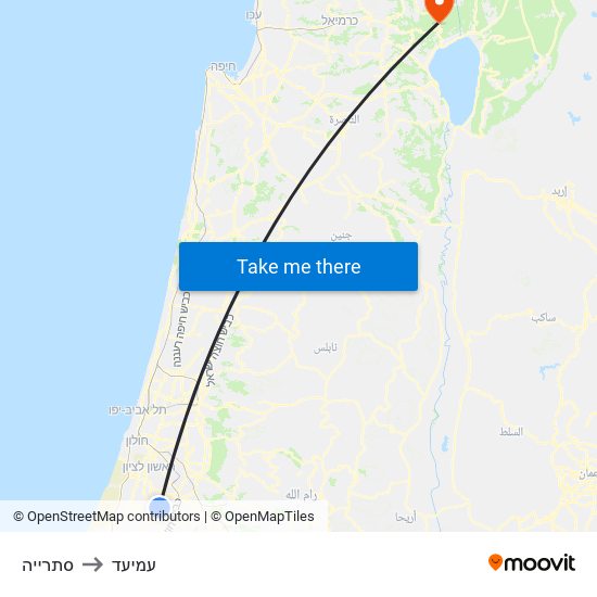 סתרייה to עמיעד map