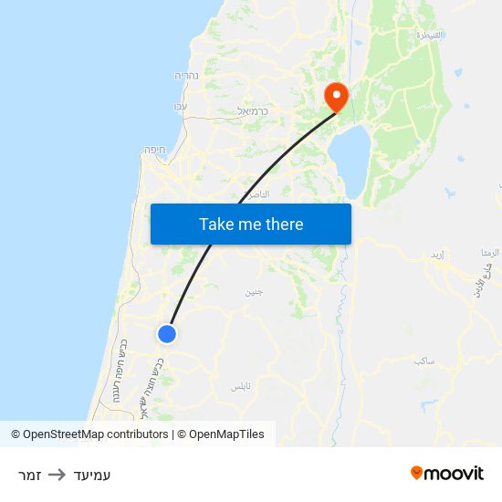 זמר to עמיעד map