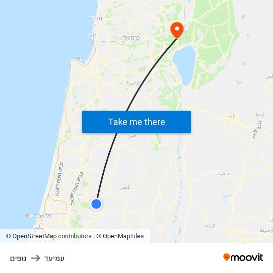 נופים to עמיעד map