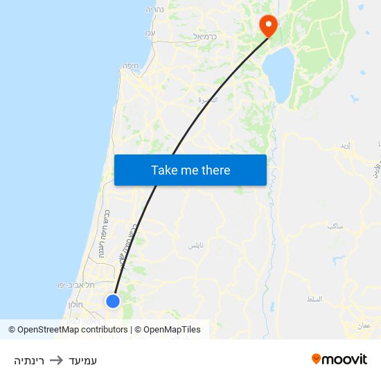 רינתיה to עמיעד map