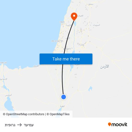 גרופית to עמיעד map