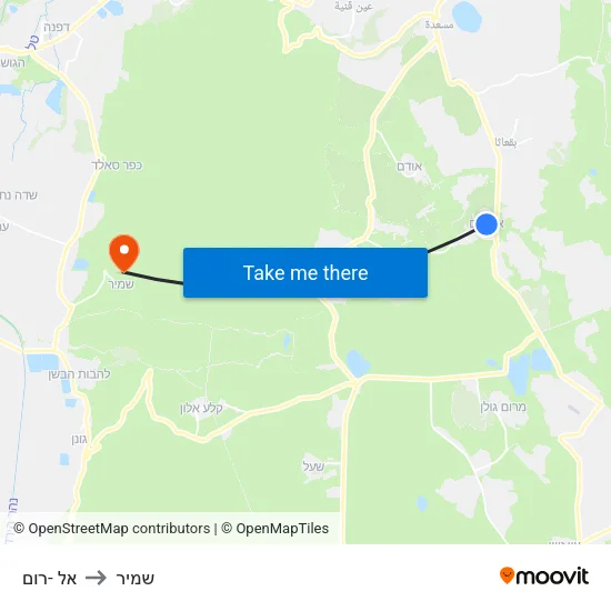 אל -רום to שמיר map