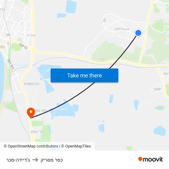 ג'דיידה-מכר to כפר מסריק map
