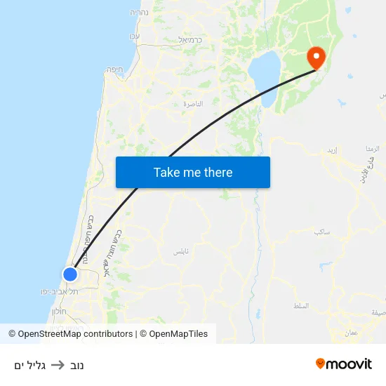 גליל ים to נוב map