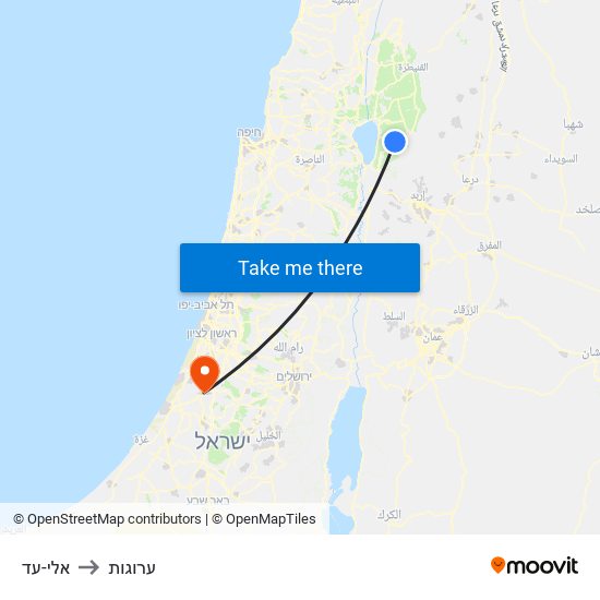 אלי-עד to ערוגות map