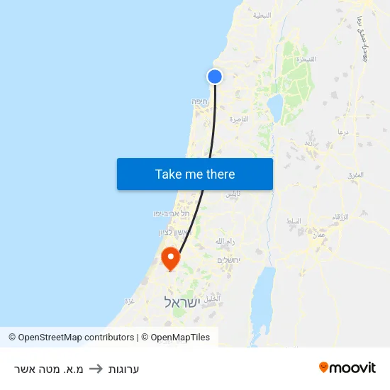 מ.א. מטה אשר to ערוגות map