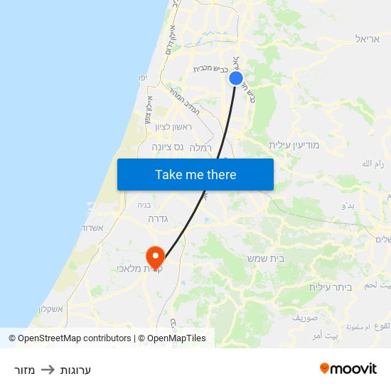 מזור to ערוגות map