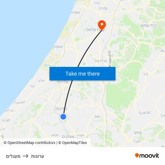 מעגלים to ערוגות map