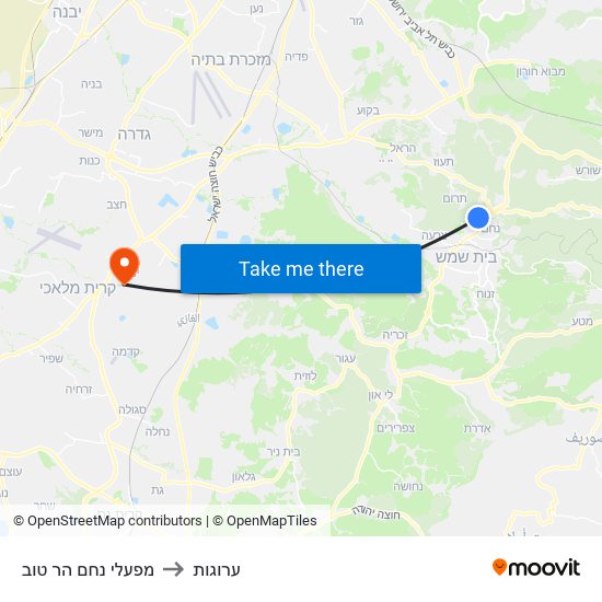 מפעלי נחם הר טוב to ערוגות map