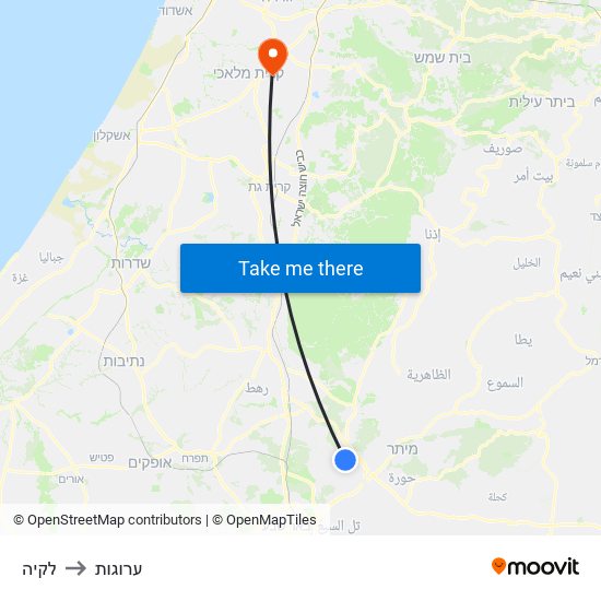 לקיה to ערוגות map