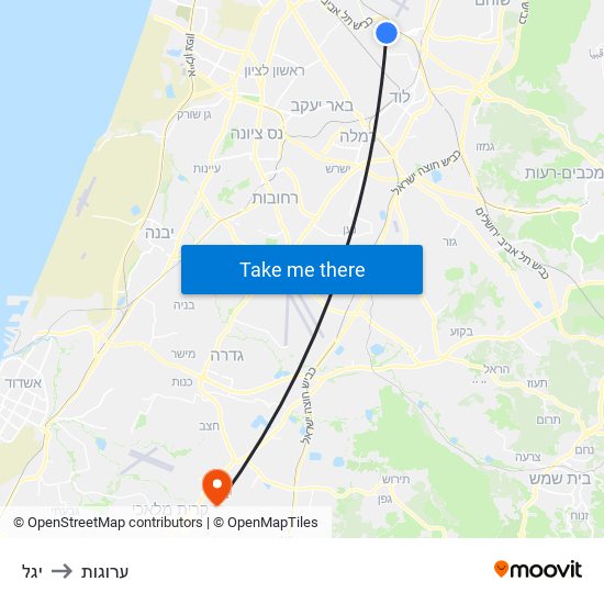 יגל to ערוגות map