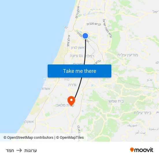 חמד to ערוגות map