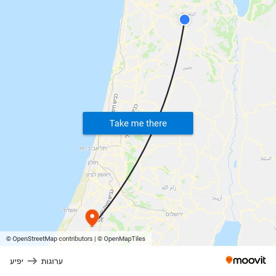 יפיע to ערוגות map