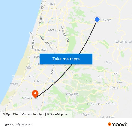 רבבה to ערוגות map