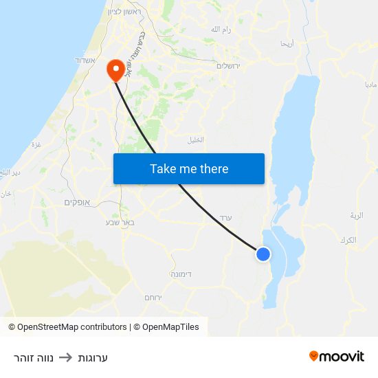 נווה זוהר to ערוגות map