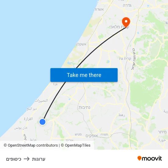 כיסופים to ערוגות map