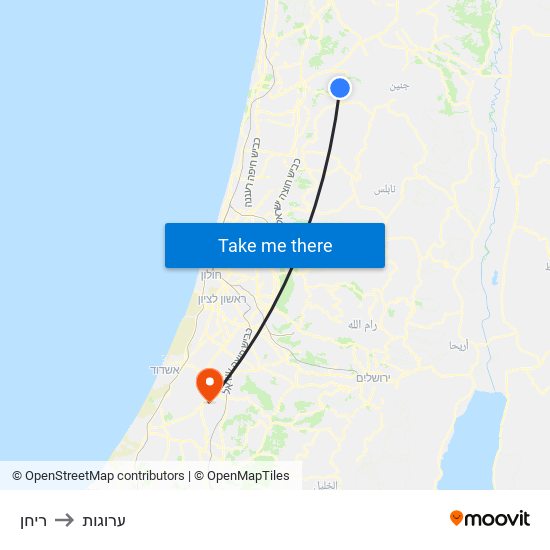 ריחן to ערוגות map