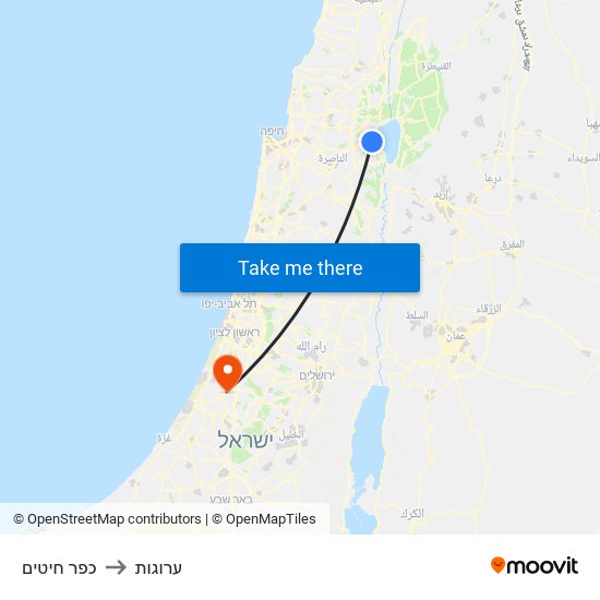 כפר חיטים to ערוגות map