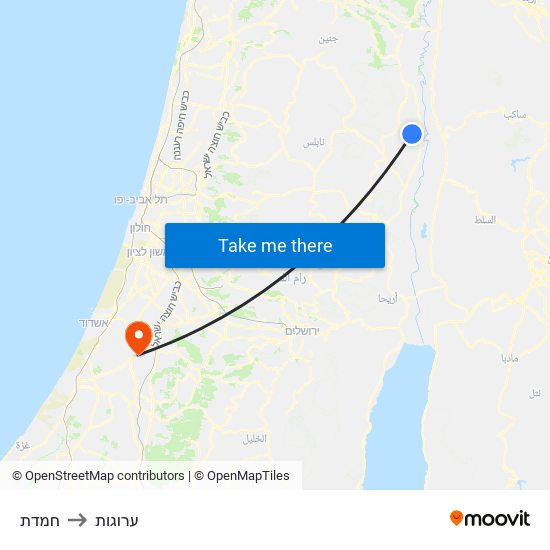 חמדת to ערוגות map