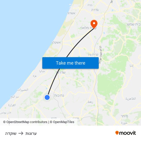 שוקדה to ערוגות map