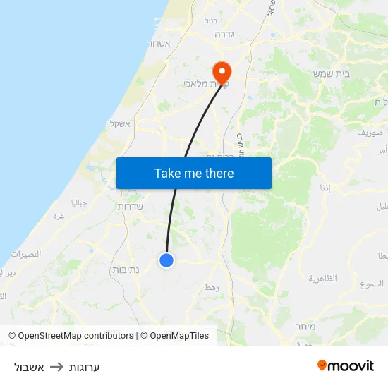 אשבול to ערוגות map
