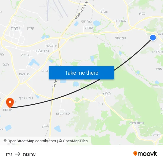 גיזו to ערוגות map