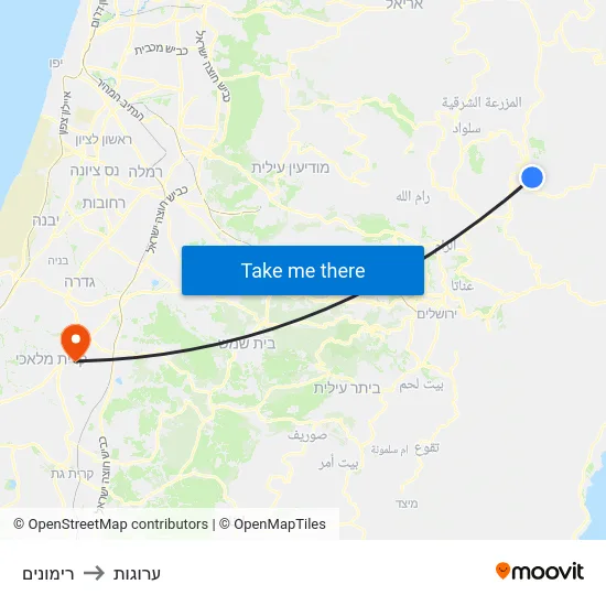 רימונים to ערוגות map