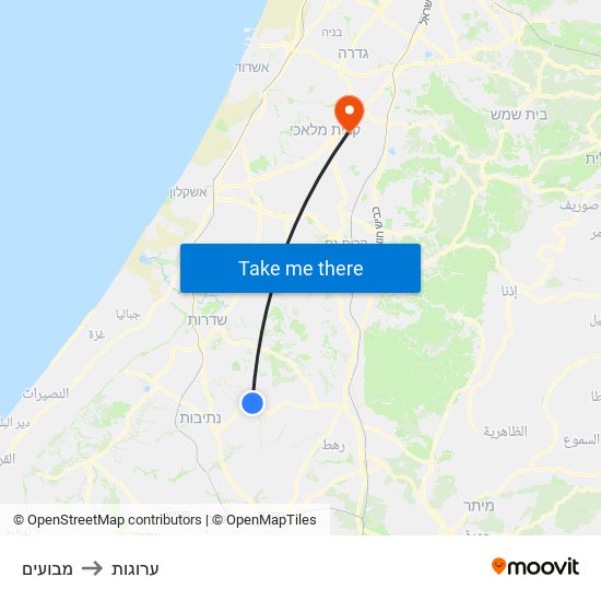 מבועים to ערוגות map