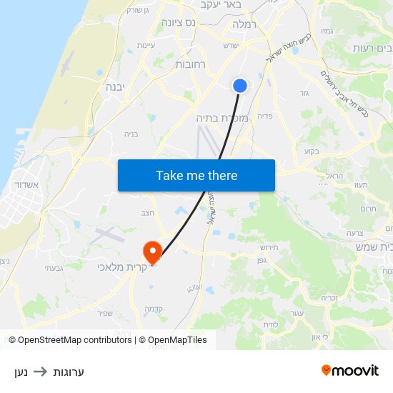 נען to ערוגות map