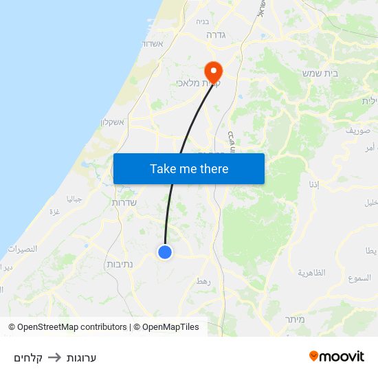 קלחים to ערוגות map