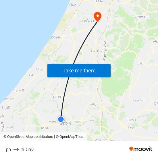 רנן to ערוגות map