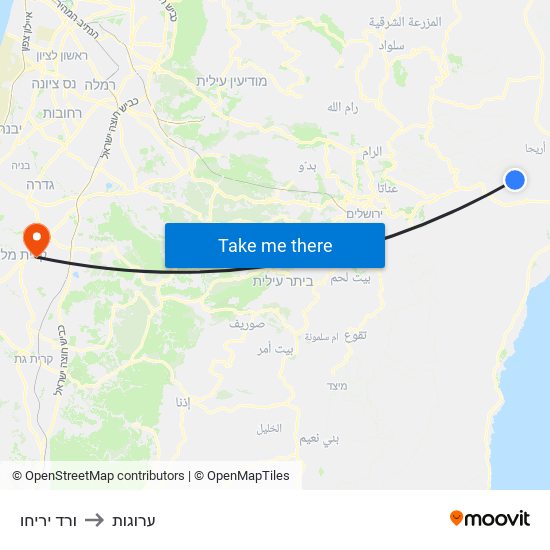 ורד יריחו to ערוגות map