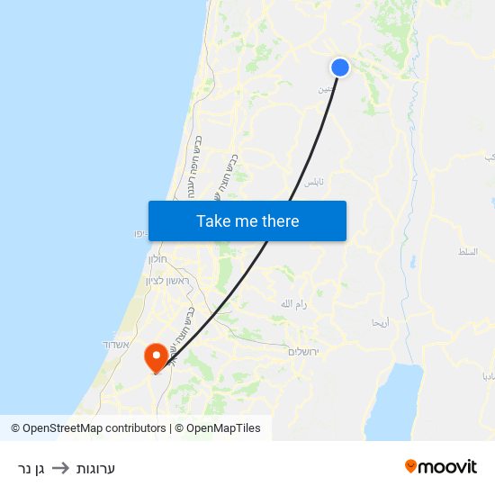 גן נר to ערוגות map